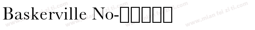 Baskerville No字体转换